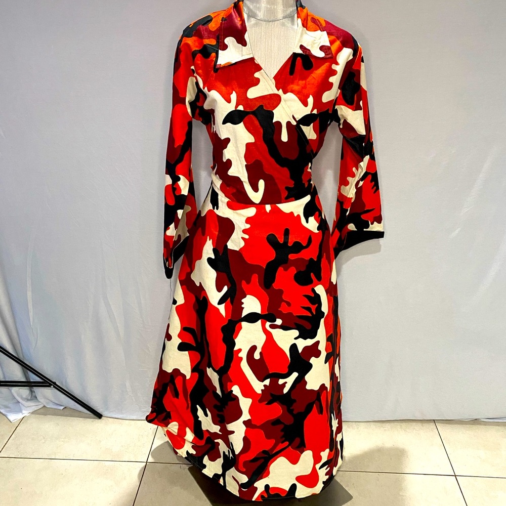 Camo Wrap Dress (OSFM)